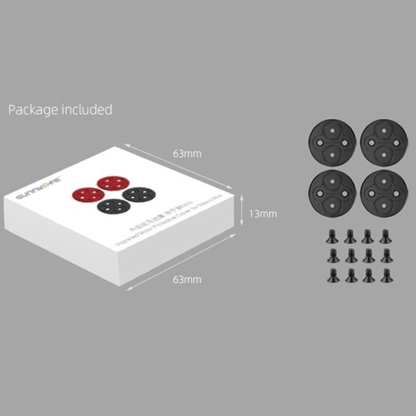 4 PCS Sunnylife Motor Metal Protection Cover for DJI Mini 2 (Red) - Image 9