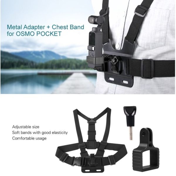 Sunnylife OP-Q9201 Elastic Adjustable Body Chest Straps Belt with Metal Adapter for DJI OSMO Pocket 2 - Image 4