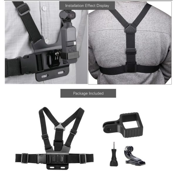 Sunnylife OP-Q9201 Elastic Adjustable Body Chest Straps Belt with Metal Adapter for DJI OSMO Pocket 2 - Image 7