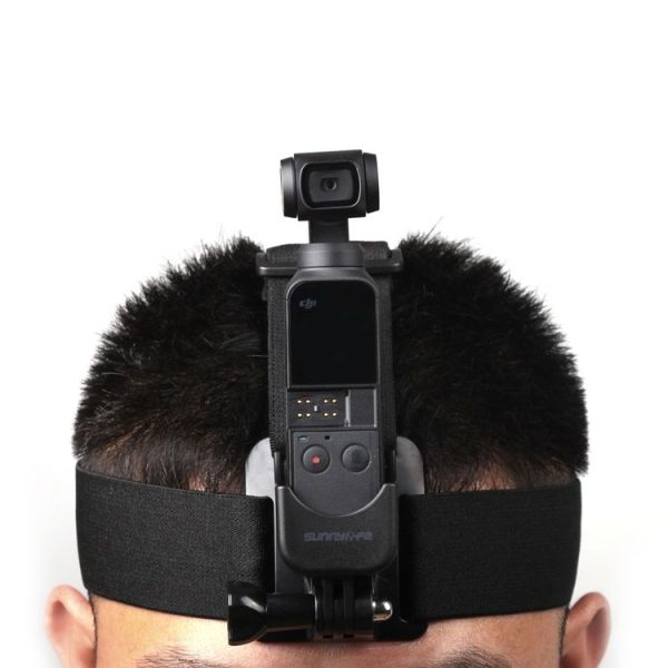 Sunnylife Elastic Adjustable Head Strap Mount Belt with Adapter for DJI OSMO Pocket 2 (Black)