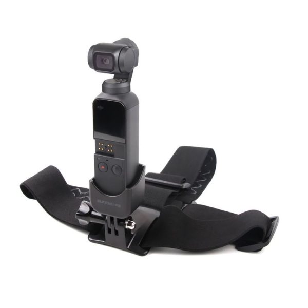 Sunnylife Elastic Adjustable Head Strap Mount Belt with Adapter for DJI OSMO Pocket 2 (Black) - Image 2