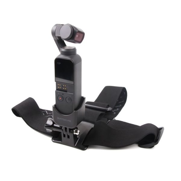 Sunnylife Elastic Adjustable Head Strap Mount Belt with Adapter for DJI OSMO Pocket 2 (Black) - Image 3