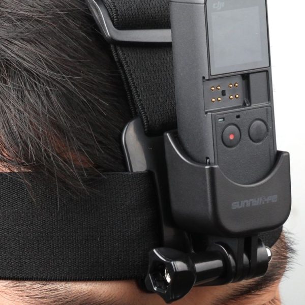 Sunnylife Elastic Adjustable Head Strap Mount Belt with Adapter for DJI OSMO Pocket 2 (Black) - Image 8