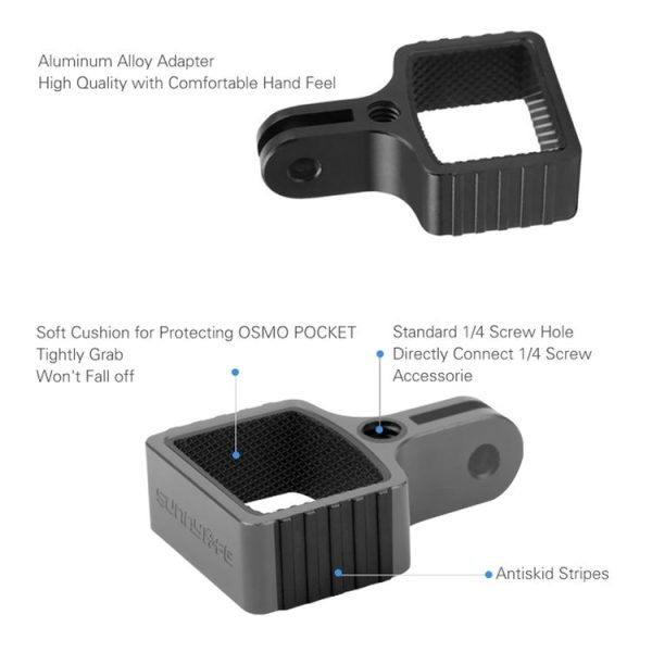 Sunnylife OP-Q9196 Metal Adapter + Bag Clip for DJI OSMO Pocket 2 - Image 6