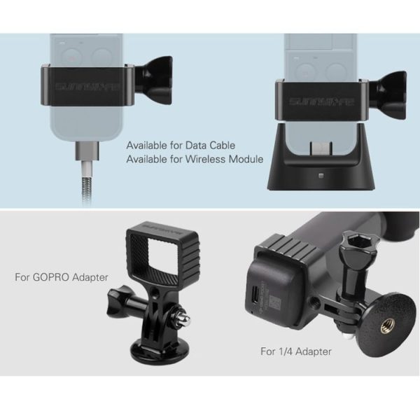 Sunnylife OP-Q9196 Metal Adapter + Bag Clip for DJI OSMO Pocket 2 - Image 7