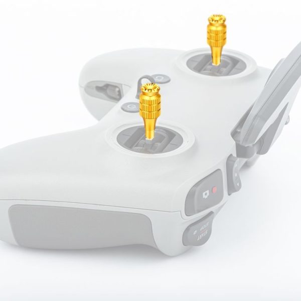 STARTRC 1109428 Expansion Heighten Retractable Adjustment Aluminum Alloy Rocker Joystick for DJI FPV Remote Control (Gold)