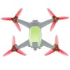 RCSTQ 2 Pairs Clear Color Quick-release Propellers for DJI FPV (Red)