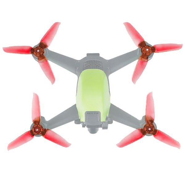 RCSTQ 2 Pairs Clear Color Quick-release Propellers for DJI FPV (Red)