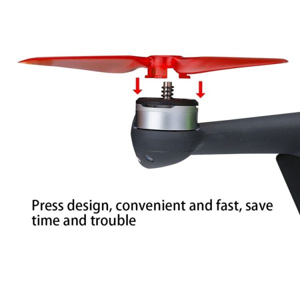 RCSTQ 2 Pairs Clear Color Quick-release Propellers for DJI FPV (Red) - Image 5
