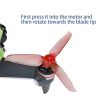 RCSTQ 2 Pairs Clear Color Quick-release Propellers for DJI FPV (Red) - Image 6