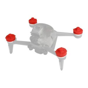RCSTQ 4 in 1 Motor Cover Cap Motors Silicone Protector for DJI FPV (Red)