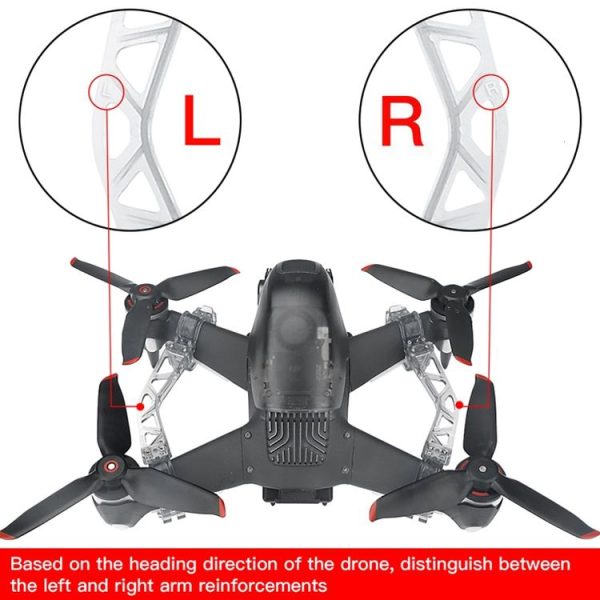 RCSTQ Pair Arm Reinforcement Bracket Arm Strengthening Protective Bracers for DJI FPV Combo Drone - Image 4