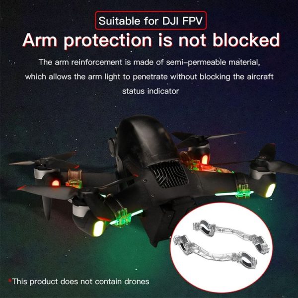 RCSTQ Pair Arm Reinforcement Bracket Arm Strengthening Protective Bracers for DJI FPV Combo Drone - Image 7