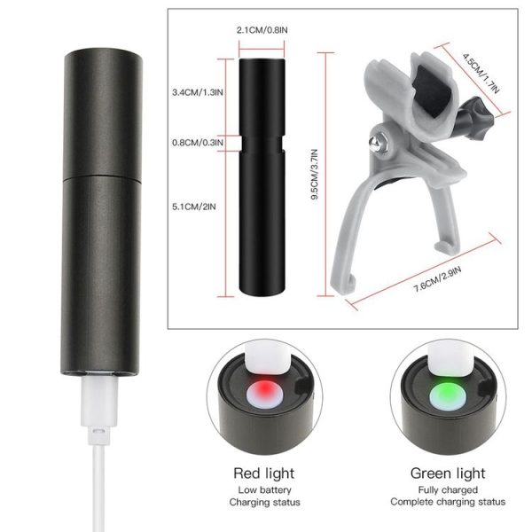 RCSTQ Flashlight Night Light + Torch Bracket Kit for DJI FPV Drone (Black) - Image 3