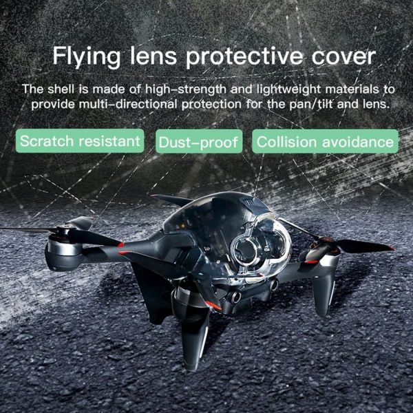 RCSTQ Gimbal Camera Lens Protective Hood Sunshade Cover for DJI FPV Drone (Transparent) - Image 7