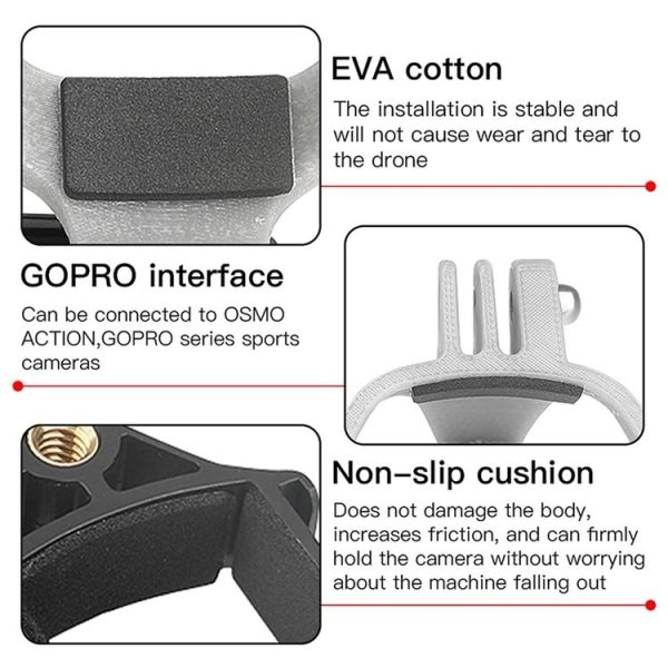 RCSTQ for DJI OSMO Pocket / Pocket 2 Fixed Bracket Base Mounts Extend Bracket Adapter for DJI FPV Drone - Image 6
