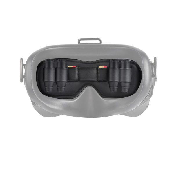 STARTRC PU Dustproof Memory Card Storage Holder Lens Cover Antenna Storage Cover for DJI FPV Goggles V2 (Black)