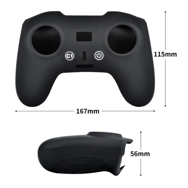 STARTRC Silicone Shockproof Anti-scratch Case for DJI FPV Remote Control (Black) - Image 3