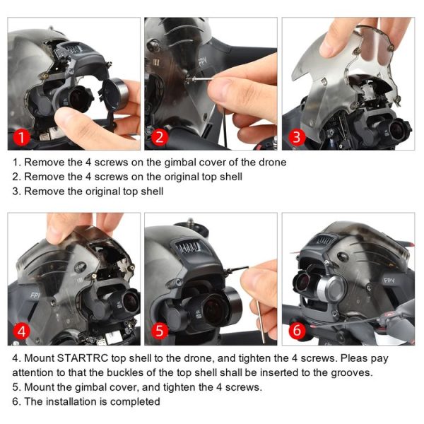STARTRC Drone Body Top Protective Hood Sunshade Cover for DJI FPV - Image 9