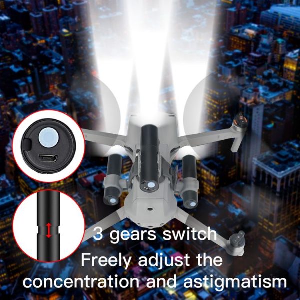 RCSTQ Expansion Buckle Bracket Flashlight Night Flight Kit for DJI Mavic Air 2 / Air 2S / Mavic 2 / Autel EVO 2 / Femi X8 SE Drone, Dual Flashlight - Image 7