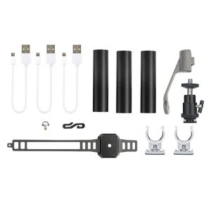 RCSTQ Expansion Buckle Bracket Flashlight Night Flight Kit for DJI Mavic Air 2 / Air 2S / Mavic 2 / Autel EVO 2 / Femi X8 SE Drone, Triple Flashlight