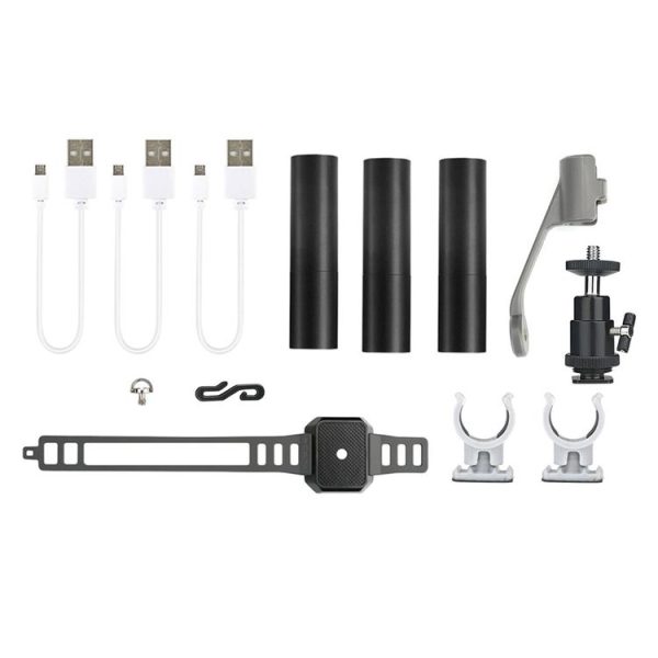RCSTQ Expansion Buckle Bracket Flashlight Night Flight Kit for DJI Mavic Air 2 / Air 2S / Mavic 2 / Autel EVO 2 / Femi X8 SE Drone, Triple Flashlight