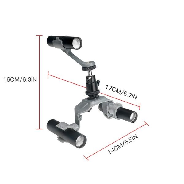 RCSTQ Fixed Bracket Chargeable Flashlight Night Flight Kit for DJI Mavic 2 Pro / Zoom Drone, Triple Flashlight - Image 2