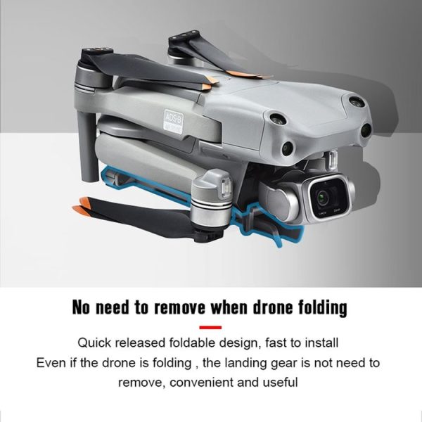 STARTRC 1109521 for DJI Mavic Air 2 / AIR 2S Foldable Quick Release Anti-collision Landing Gear Height Extender Holder (Black) - Image 6