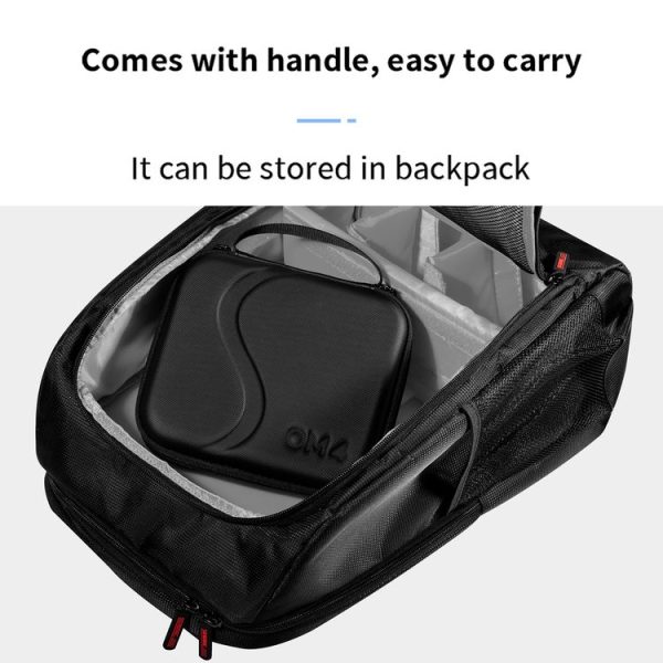 STARTRC 1109770 Portable PU Leather Storage Bag Carrying Case for DJI OM4 / Osmo Mobile 3, Size: 20cm x 18cm x 6.5cm (Black) - Image 5