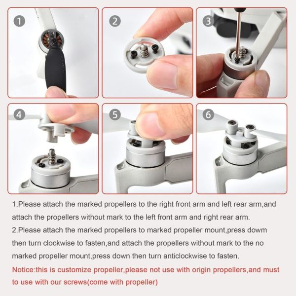STARTRC 2 Pairs Foldable Quick-release Propellers for DJI Mini 2 (Grey) - Image 7