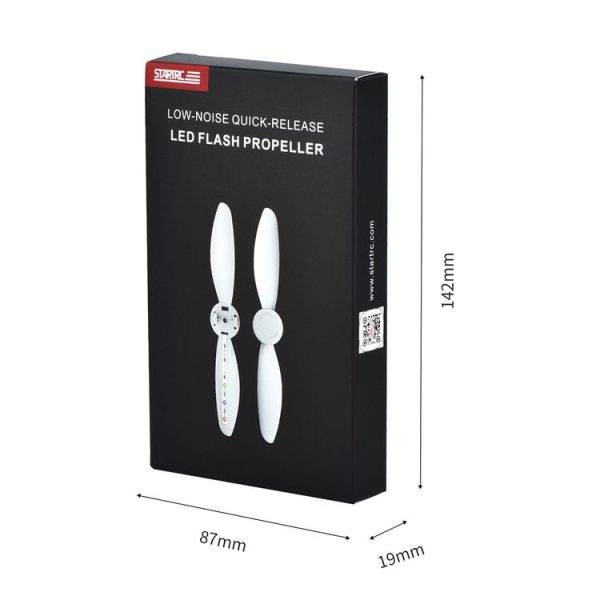 STARTRC One Pair Rechargeable Noise Reduction LED Flashing Propeller for DJI Mini 2 (Grey) - Image 9