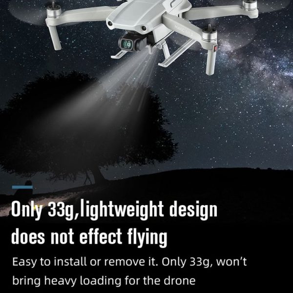 STARTRC for DJI Mavic Air 2 Foldable Quick Release Anti-collision Landing Gear Height Extender Holder with LED Night Indicator Light (Grey) - Image 5
