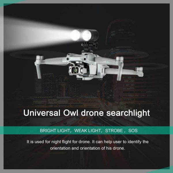 STARTRC Owl Night Flight Lamp Searchlight Light Signal Light for DJI Mavic 2 / Air 2S / Mini 2 / Mini / FPV (Black) - Image 4