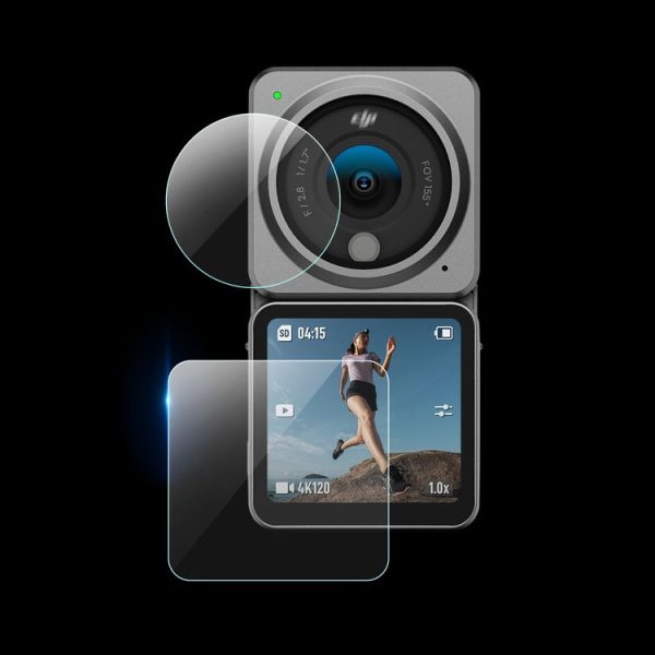 STARTRC 6 in 1 Lens + Front and Back LCD Display 9H 2.5D Tempered Glass Film for DJI Action 2 - Image 2