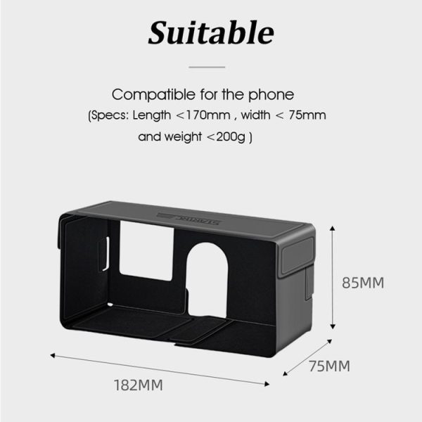 STARTRC Controller Phone Sunshade for DJI OM 5 / OM 4 SE / OM 4 (Grey) - Image 4