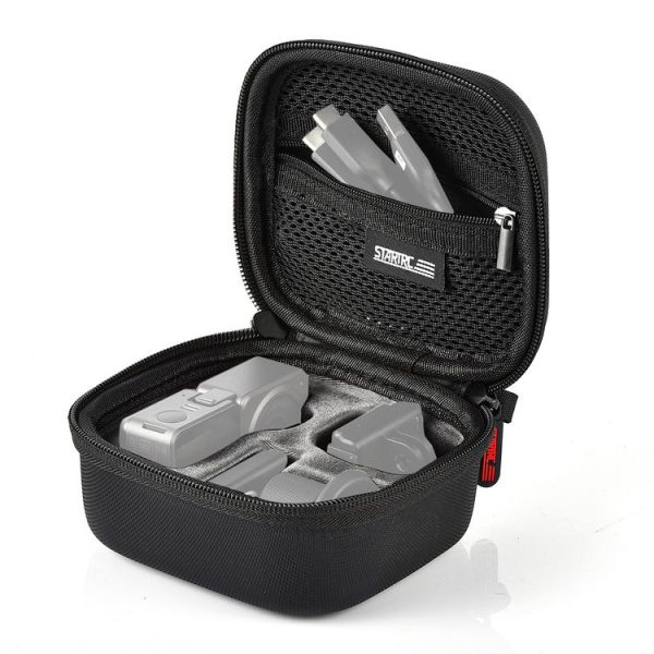 STARTRC Diamond Texture PU Storage Case Bag for DJI Action 2 (Black)