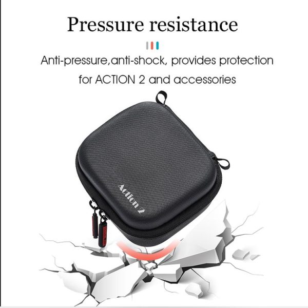 STARTRC Diamond Texture PU Storage Case Bag for DJI Action 2 (Black) - Image 5