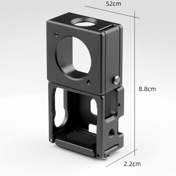 Split Type Aluminum Alloy Cage for DJI Action 2 (Black) - Image 2