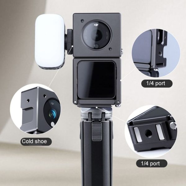 Split Type Aluminum Alloy Cage for DJI Action 2 (Black) - Image 5