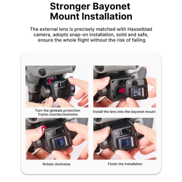 Ulanzi Drone Anamorphic Lens 1.15X Magnification Lens Filter For DJI Mavic 3 (Black) - Image 7