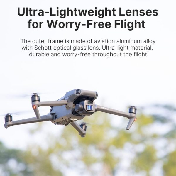 Ulanzi Drone Anamorphic Lens 1.15X Magnification Lens Filter For DJI Mavic 3 (Black) - Image 8