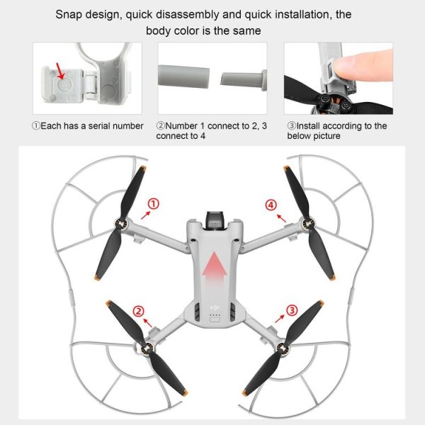 STARTRC Drone Propeller Protective Guard Anti-collision Ring for DJI Mini 3 Pro (Grey) - Image 7