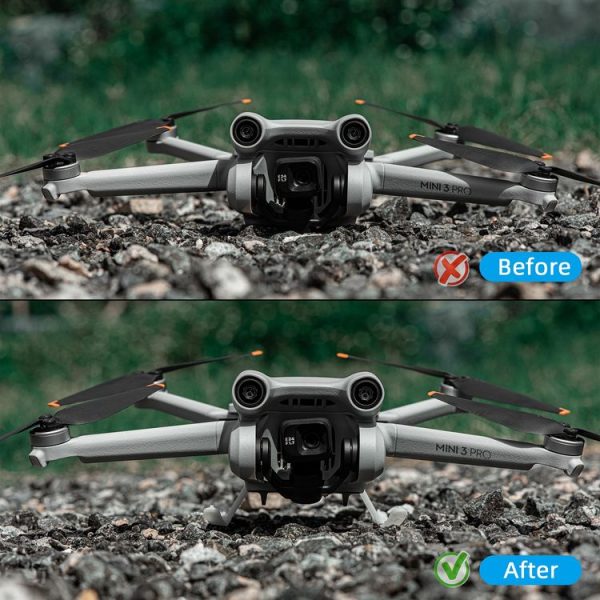 STARTRC Folding Anti-fall Anti-dirt Heightened Landing Gear Training Rack for DJI Mini 3 Pro (Grey) - Image 5