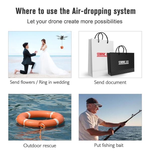 DJI Mini 3 / Mini 3 Pro STARTRC Air-Dropping System Thrower Parabolic Bracket (Grey) - Image 4