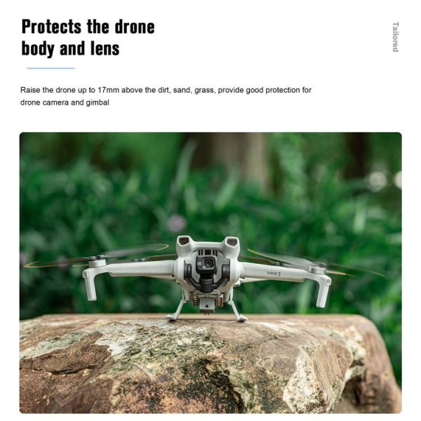 DJI Mini 3 STARTRC LED Light Folding Anti-fall Heightened Landing Gear Training Rack (Grey) - Image 5