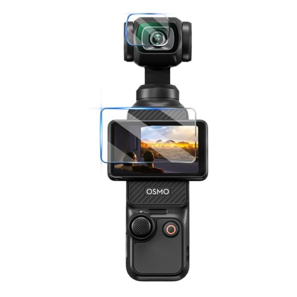 DJI OSMO Pocket 3 STARTRC 2pcs 2 in 1 Tempered Glass Lens Protector + Screen Film (Transparent)