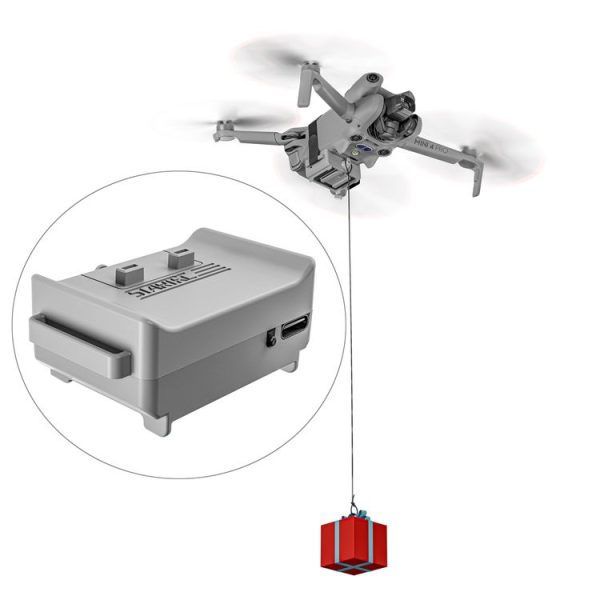 DJI Mini 4 Pro STARTRC Magnetic Air-Dropping System Thrower Parabolic Bracket (Grey)