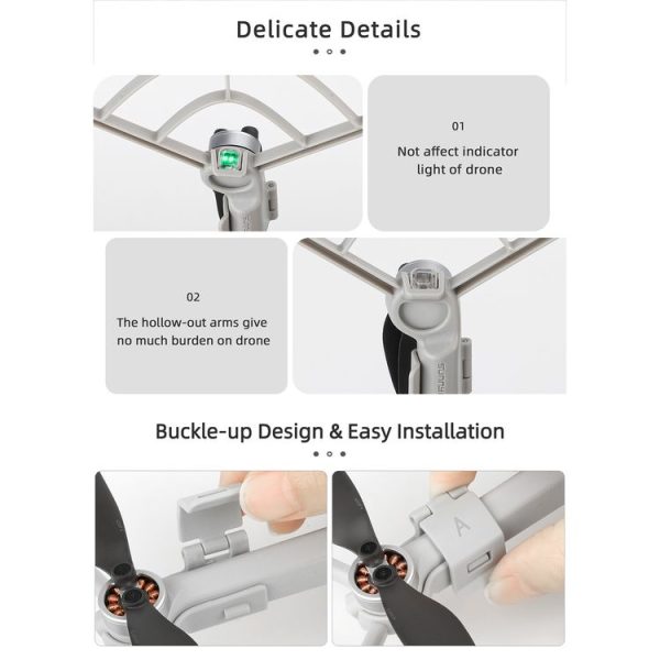 DJI Mini 4 Pro Sunnylife N4P-KC712 Drone Propeller Protective Guard Anti-collision Ring (Grey) - Image 7
