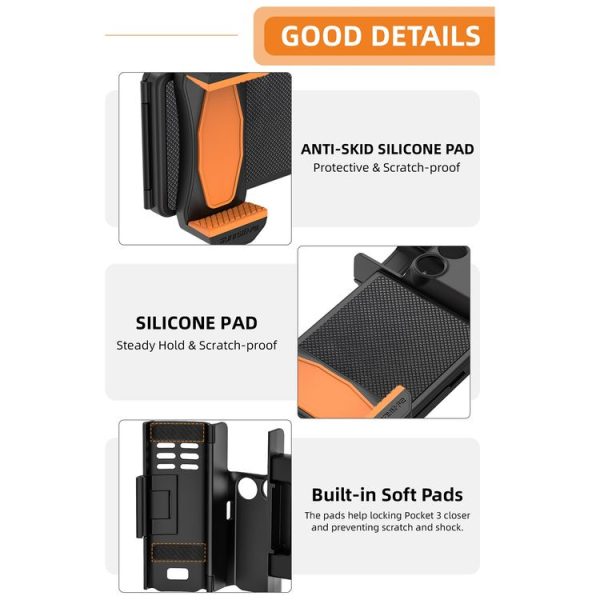 DJI OSMO Pocket 3 Sunnylife OP3-AD744 Expanded Phone Clamp Holder with Storage Case (Black) - Image 11