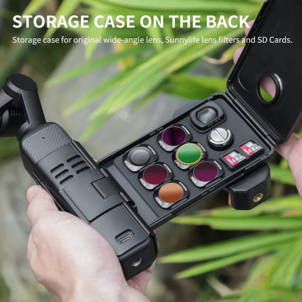 DJI OSMO Pocket 3 Sunnylife OP3-AD744 Expanded Phone Clamp Holder with Storage Case (Black) - Image 6